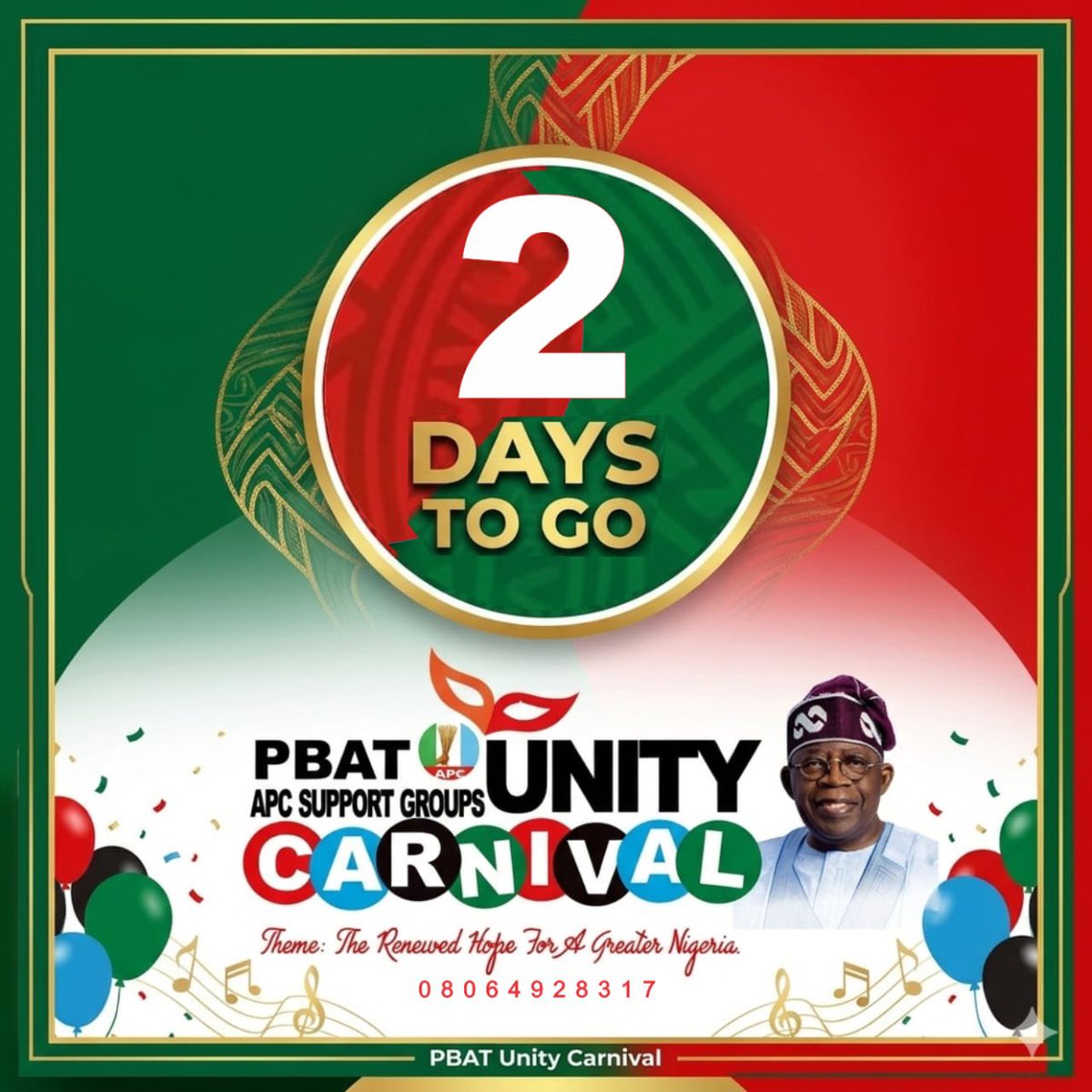thplatform_NPPY's tweet photo. YOU’RE INVITED TO THE APC UNITY CARNIVAL! 🎉
Calling all vibrant youths of the All APC
You are cordially invited to an unforgettable day of fun, unity, and networking. @OfficialAPCNg @woye1 @ML_Akanni @Midatlblog @followlasg @Onsogbu @Mr_JAGs  @dayoisrael @DOlusegun @hidoowu https://t.co/V9i2Al8uGn