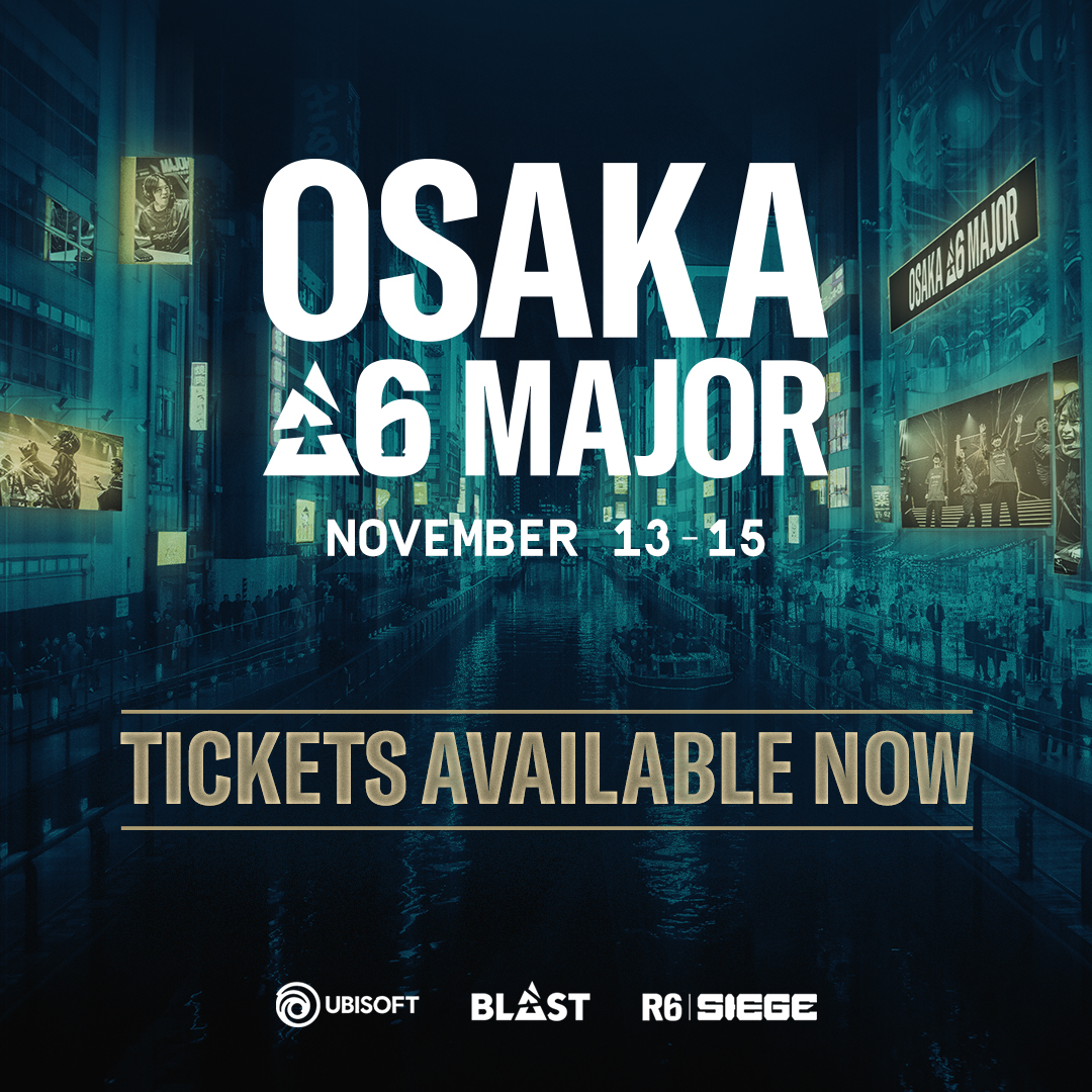 AegXofficial's tweet photo. ／
📢「BLAST R6 OSAKA MAJOR」11月開催決定！
 チケット(早期購入割引価格)
1次先行抽選販売開始‼
＼

「BLAST R6 OSAKA MAJOR」
📅2026.11.13(金)、14(土)、15日(日)
📍[大阪] ATCホール

🎫お申込み・詳細はコチラより
🔗https://t.co/CSpgc1hMiG https://t.co/BrlRxIeR7H