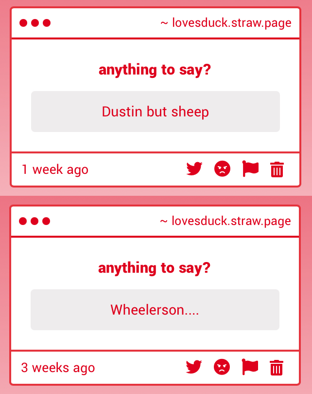 BumbleLovesDuck's tweet photo. Kind of combined these 2 requests…
Sheep Dustin and #wheelerson https://t.co/LX4IU1eqgx