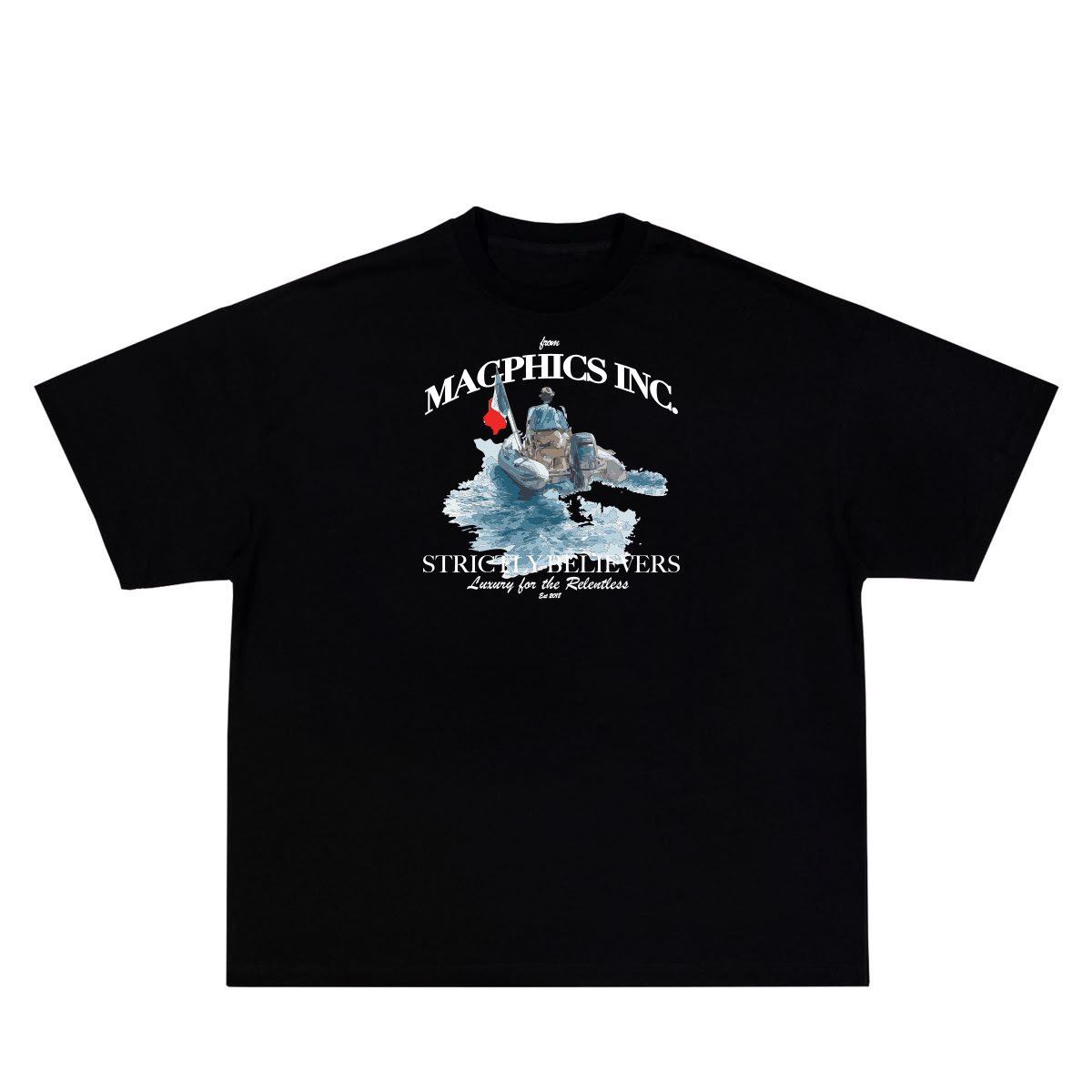 Magphics's tweet photo. The Relentless Sailor⚓🚩🌊

Some people see the ocean and fear the storm. Others see the horizon and chase it.
“The Relentless Sailor” is a tribute to those who refuse to anchor their dreams in safe waters. 
#magphics #Believers #brand https://t.co/5yEIniqDiE