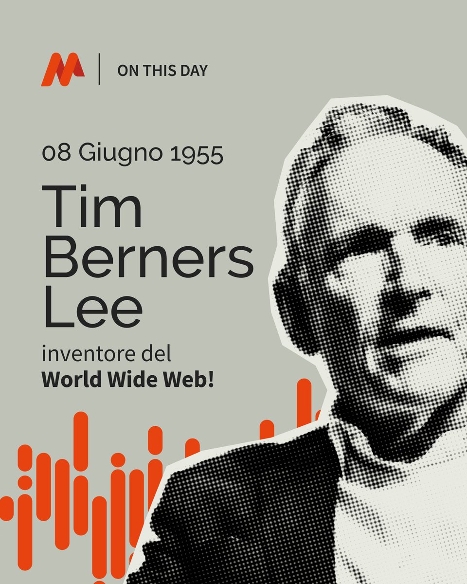 MessageNet_it's tweet photo. L'8 giugno 1955 nasceva a Londra Tim Berners-Lee, l'informatico britannico che ha inventato il World Wide Web!

👉 Scorri il carosello per scoprire 3 curiosità su di lui! https://t.co/ZaUgfStkXQ