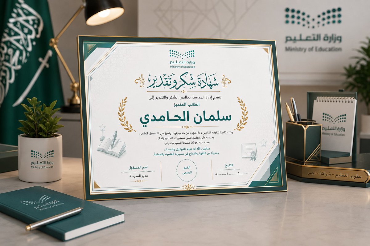 graphiprint's tweet photo. الشهادة ليست ورقة تُسلَّم في نهاية الدورة...

بل هي آخر انطباع يبقى لدى المتدرب.

لهذا أصمم شهادات احترافية تجمع بين الأناقة، المصداقية، والهوية البصرية للمؤسسة.

ما رأيك في هذا النموذج؟ 👇

#تمكين #التصميم_التعليمي #التدريب https://t.co/HthT8HypPS