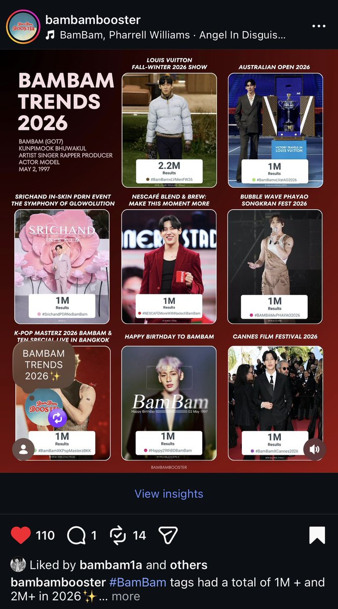 BamBamBooster's tweet photo. #BamBam กด Like และคอมเม้นต์โพสต์ #BAMBAMTRENDS2026 ในไอจี BamBamBooster ด้วย น้อง @BamBam1A รับรู้ทุกการซัพพอร์ตของทุกคนน้า และต้องบอกว่าทุกเทรนด์ทุกยอดมาจากทุกคนช่วยกันจริง ๆ ขอบคุณทุกคนมากนะคะ 🙏🏻❤️

👉🏻 https://t.co/Xumla6m2w0 https://t.co/UP5TiXgf70