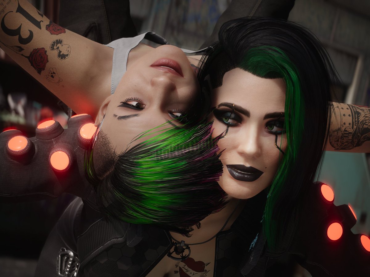 Rokkathan's tweet photo. They're Adorable Together 💚🌹
#Cyberpunk2077 #VirtualPhotography #OCVikk #JudyAlvarez #OTPGreenRose https://t.co/1OTZ9P8iCm