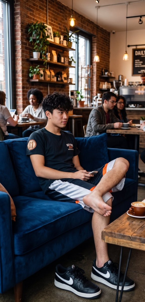 sneakersockless's tweet photo. Sneakers off and chill time~ https://t.co/d66oxIvcKF