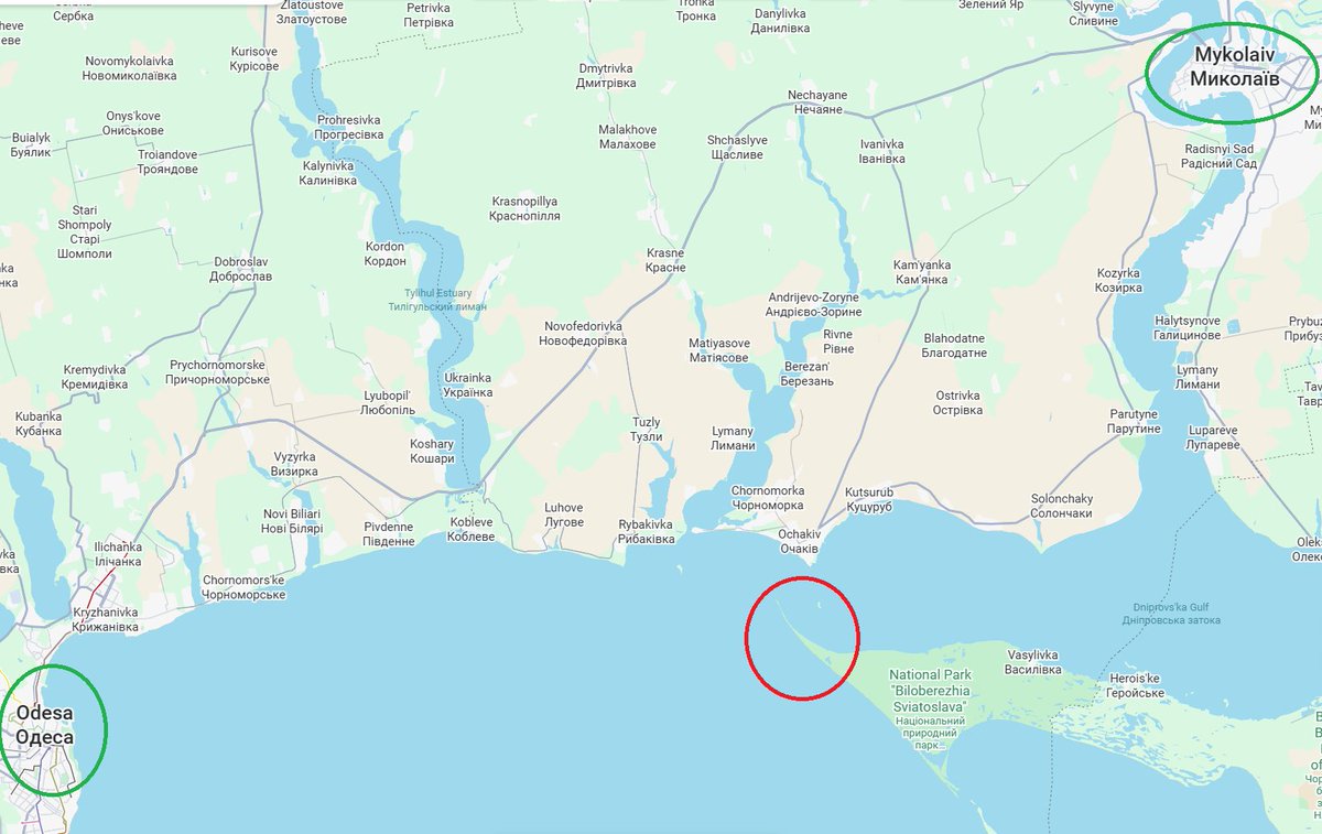 TWMCLtd's tweet photo. The first retreat forced by Ukraine's logistics control?

ATESH says Russian troops have evacuated the Kinburn Spit, the tiny strip of land part of Mykolaiv region, between Odesa &amp; Mykolaiv.

🇷🇺 337th Regiment are "abandoning their positions, supplies are completely halted." https://t.co/AsgoE4RppY