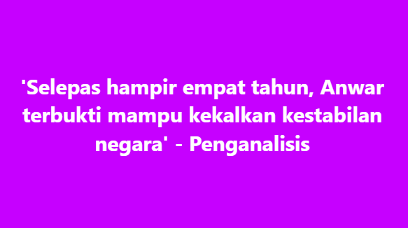 SinarOnline's tweet photo. 'Selepas hampir empat tahun, Anwar terbukti mampu kekalkan kestabilan negara' - Penganalisis

Keupayaan Datuk Seri Anwar Ibrahim mengekalkan kestabilan Kerajaan Perpaduan sejak mengambil alih pentadbiran negara pada November 2022 membuktikan beliau mempunyai kepimpinan yang mampu mengurus pelbagai parti dalam satu gabungan kerajaan.

#PMX #kerajaanperpaduan #madani #penganalisis

Artikel https://t.co/KHKwtS6xUa