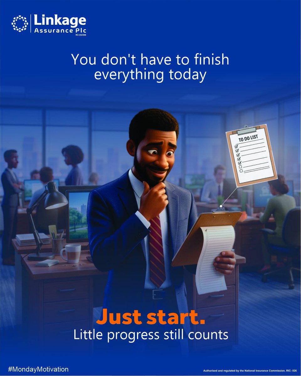 LinkageNg's tweet photo. The pressure to do it all can be overwhelming, but progress isn't measured by how much you complete in a day, it's measured by the steps you take forward.

Start with one task.
Complete one goal at a time.

#LittleProgressStillCounts  #MondayMotivation #LinkageAssurance https://t.co/4kasWaDnI2