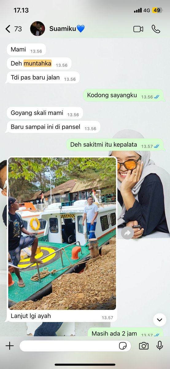 AfiyaniR's tweet photo. Dia saja yg sering na muntah wkwk, naik pesawat-kapal-seatruck2x . Tiap balik site jg bikin dumba2 menanti kabarnya sdh sampe mana https://t.co/ZpiIdGOXBh