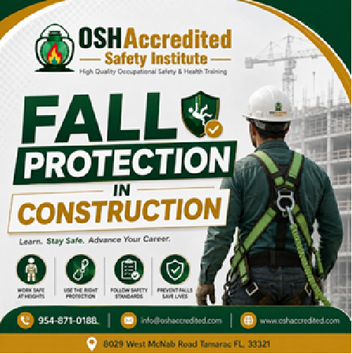 oshaccredited's tweet photo. Falls are preventable! Enroll in Fall Protection in Construction at OSHAccredited Safety Institute to save lives and stay compliant.
Visit us at https://t.co/Uy3lomvqh0

#FallProtection #ConstructionSafety #WorkAtHeight #SafetyTraining #OSHA https://t.co/S1YjLMMlPC