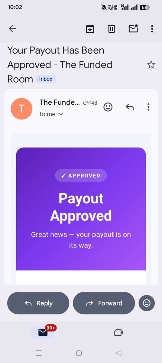 SahilKu60113500's tweet photo. Excited to share my first payout from @thefundedroom! 🎉 Consistency, discipline, and risk management made this possible. Grateful for the opportunity and looking forward to many more milestones ahead. 🚀💰 #TheFundedRoom  #Payout https://t.co/TPk5BywK2C