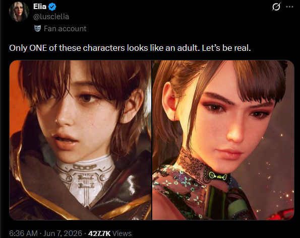 OtakuEspiritu's tweet photo. Remember when Stellar Blade first got announced and people said Eve looked 14!

How short memory these people are!

Staller Blade 3 will get announced in 2/3 years and people will claim that looks like a child and these two never did. https://t.co/DFpaqZj6vH