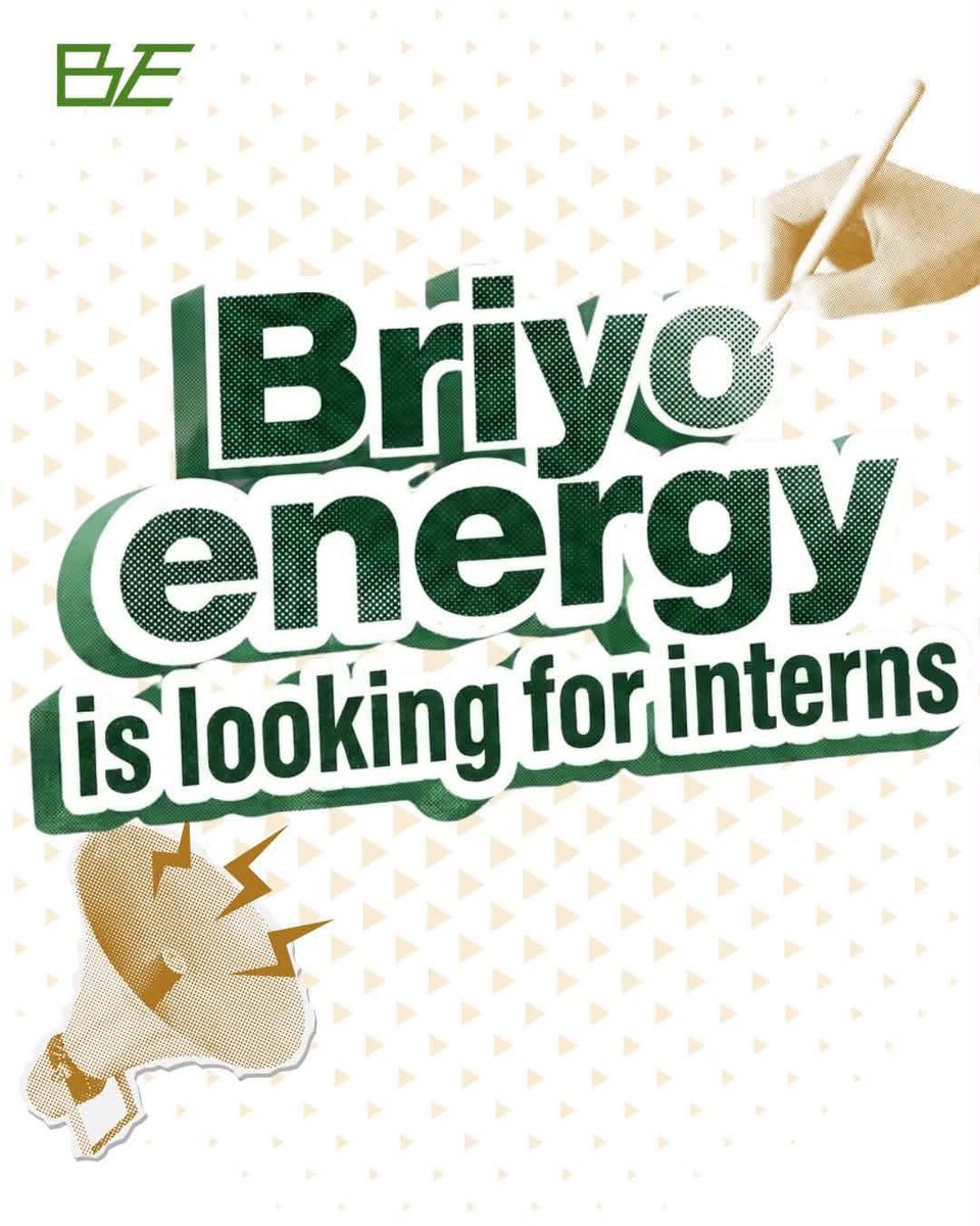 cscite's tweet photo. We’re looking for interns 👀⚡️

Briyo Energy is opening internship slots for:

⭐️ Lead Generation / Sales and Marketing
⭐️ Operations Strategy &amp; Cost Management (OSCM)

Apply now and be part of a growing energy company.

#ojt #internship #ojtinternship #ph https://t.co/hj6YG2HNjb
