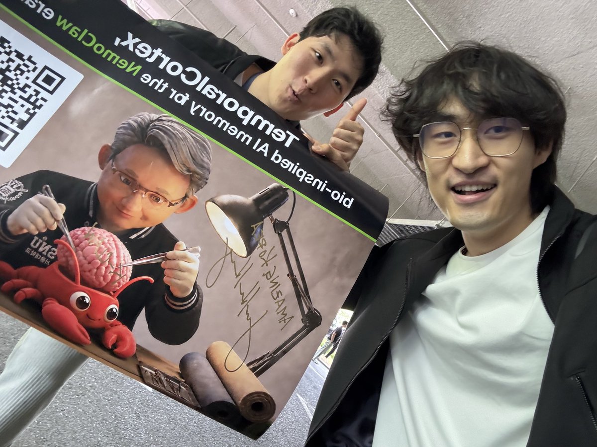 SookwanH's tweet photo. Temporal Cortex (TC) shouted out by Jensen Huang! @nvidia @NVIDIAAI 

TC is the best bio-inspired memory for AI agents: one tht doesnt rot.

For hackers who want long-running AI agent memory, TC is a MUST.

Sign up here: https://t.co/Og9eBm8lH0

@2_9sigma
@im_sihun
@ksunw0209
@nurijunsu
