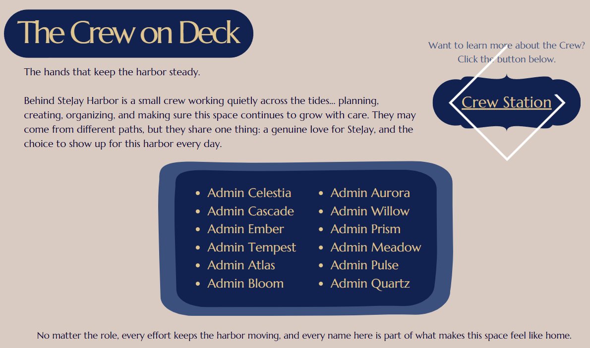 StejayHarbor's tweet photo. ⚓️ HARBOR UPDATE ⚓️

The SteJay Harbor website has been updated with several improvements and minor fixes to ensure a smoother sailing experience for everyone. Thank you for your continued support and feedback as we continue to improve the harbor.

We would also like to officially welcome our newest crew members aboard:

🌪 Admin Tempest (@MrLeeX89)
💎 Admin Quartz (@baehof)

Both will be handling finance and reporting responsibilities, helping oversee financial records, monitor transactions, prepare reports, and ensure transparency across harbor operations.

Please give them a warm harbor welcome as they join us in navigating future projects, events, and activities for Steven & JL. Their passion, dedication, and support will help strengthen the harbor as we continue creating meaningful milestones together.

More updates, projects, and exciting voyages await. Stay anchored with us! ⚓️

The harbor grows stronger with every crew member who chooses to sail with us.

#SteJayHarbor