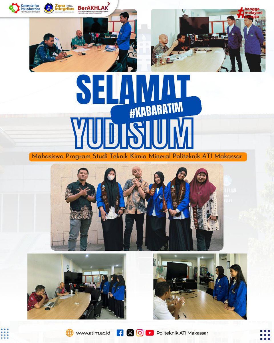 poltek_atim's tweet photo. Selamat Yudisium !

Selamat Kepada Mahasiswa Program Studi Teknik Kimia Mineral Politeknik ATI Makassar yang telah Yudisium 👏 https://t.co/2GHg8tOq8n