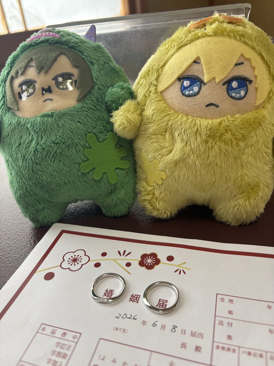 9a_komugi's tweet photo. 本日入籍しました！ https://t.co/lYu0LuoEsN