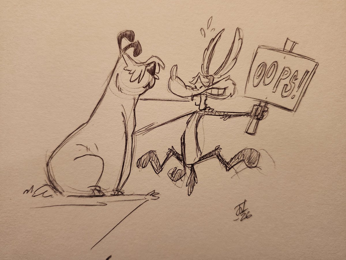 the_varvs's tweet photo. HR would not have saved these two!
@davealvarezstudios #looneyune @looneytunes #samandralph #varvir #2026 #doodles https://t.co/PkYcBxeKEJ