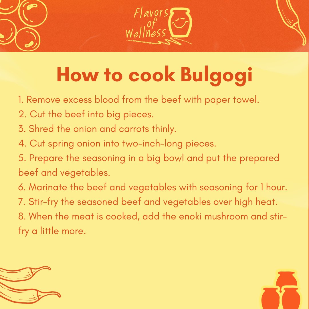 KCCPHIL's tweet photo. 🍽️✨ Recipe reveal time!

Here's another dish you can recreate at home: bulgogi (불고기)!

Korean marinated beef, bringing together rich umami flavors in every bite 🇰🇷🔥

Don’t forget to tag us @kccphil so we can see your delicious recreations 👩‍🍳📸 

#KCCPhil #KoreanCulturePH https://t.co/NREAHm2fRX