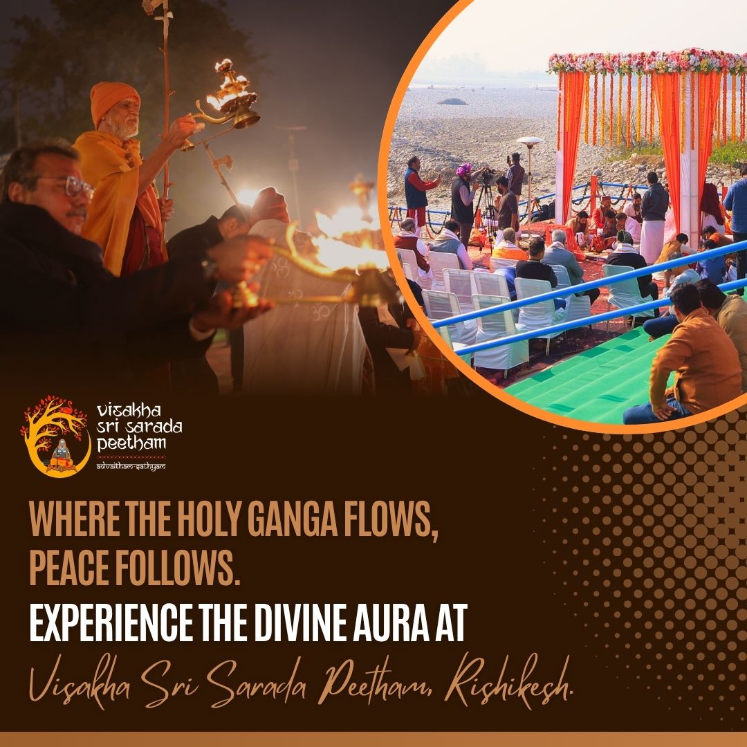 VSSPOfficial's tweet photo. Experience divine grace and inner peace at Visakha Sri Sarada Peetham, Rishikesh. Blessed by the sacred Ganga, it is a holy sanctuary for devotion, wisdom, and spiritual awakening.

Website - https://t.co/Kd1dkLDfwC

#VisakhaSriSaradaPeetham #Rishikesh #MaaGanga #vssp https://t.co/SjxtK7JNic