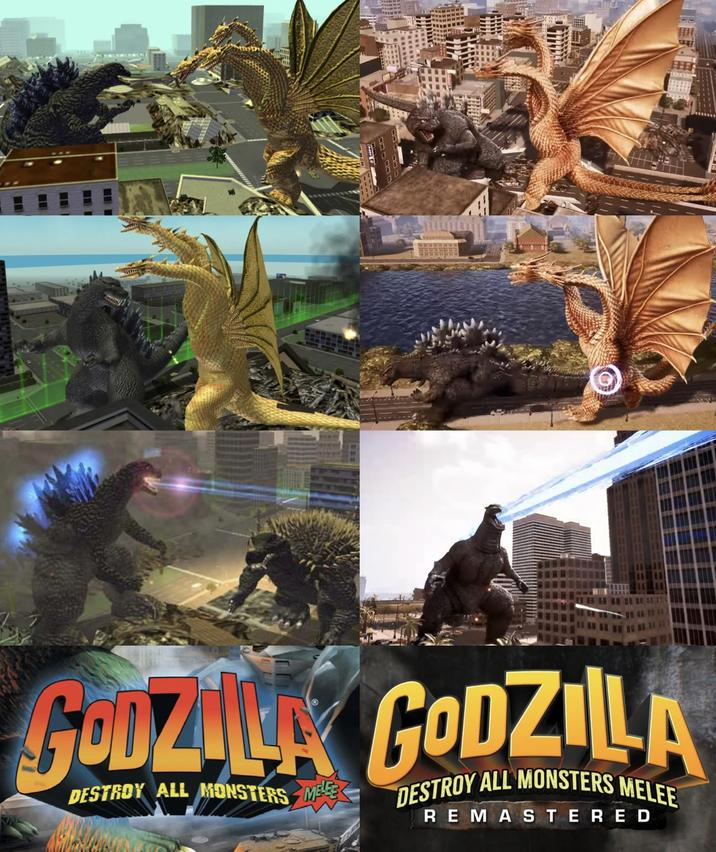 kaijugamer2000's tweet photo. Godzilla Destroy All Monsters Original and Remastered https://t.co/bC2nm9HTF3