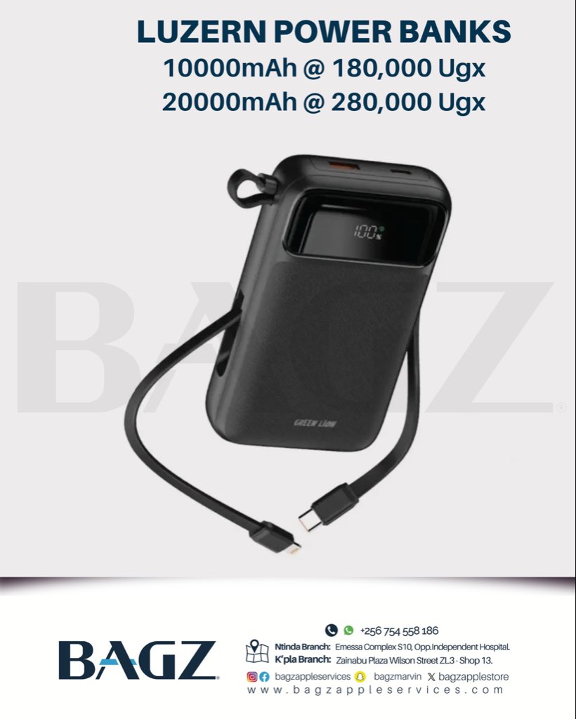 bagzapplestores's tweet photo. 🔋 Stay powered wherever you go!🔥✨

Check out our latest Power Bank prices and choose the perfect backup battery for your devices. 🤗👌🏼
Reliable, fast charging, and long lasting performance at great prices.

📩 DM us to order or inquire.
🚚 Delivery available.
#powerbanks #fastcharging #techdeals #fyp #viral