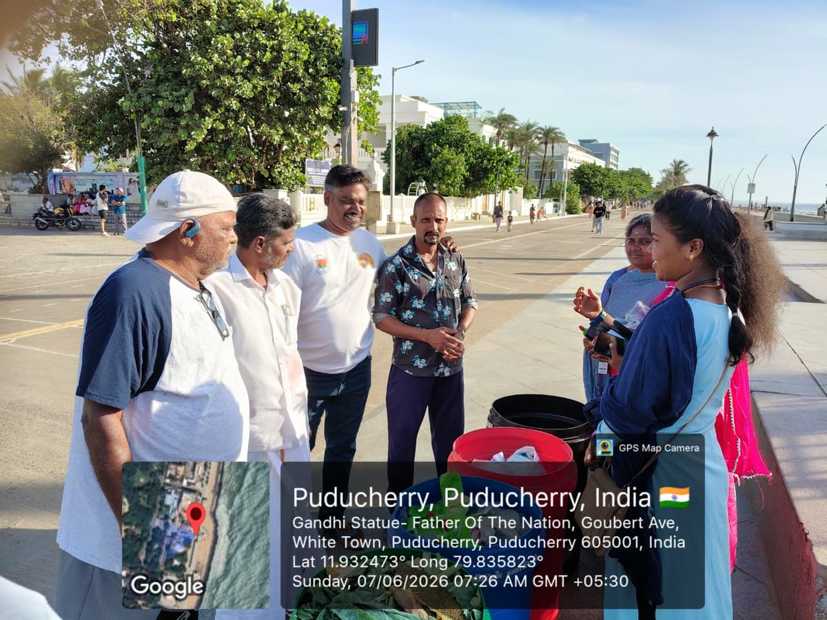 Pdymunicipality's tweet photo. 🌍 WED 2026 – Special Cleaning Drive at Rock Beach, Puducherry 🌿
On the occasion of World Environment Day 2026, a Special Cleaning and Awareness Drive was organized at Rock Beach, Puducherry on 07.06.2026 by the Pondicherry Municipality.
#WED2026
@SwachhBharatGov
@swachhbharat https://t.co/H1dvnQbibr