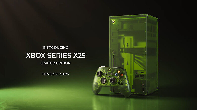 Mobile01Service's tweet photo. 微軟公開 Xbox Series X25 限定版主機｜以透視綠色機殼慶祝 25 週年！ https://t.co/Y0u2un5fEy https://t.co/Gxa2yAys9F