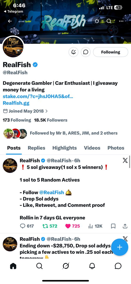 Jimofweb3's tweet photo. @RealFish thank you so much, another day, another attempt to win this giveaway, hope this win finds me well.

Followed + liked + reposted ✅ all done

EGw2xjeuB6XY5RZnW6kb5jUxNmWwjYkf6tkXGneLTPb4 https://t.co/SY4vKRjrVi