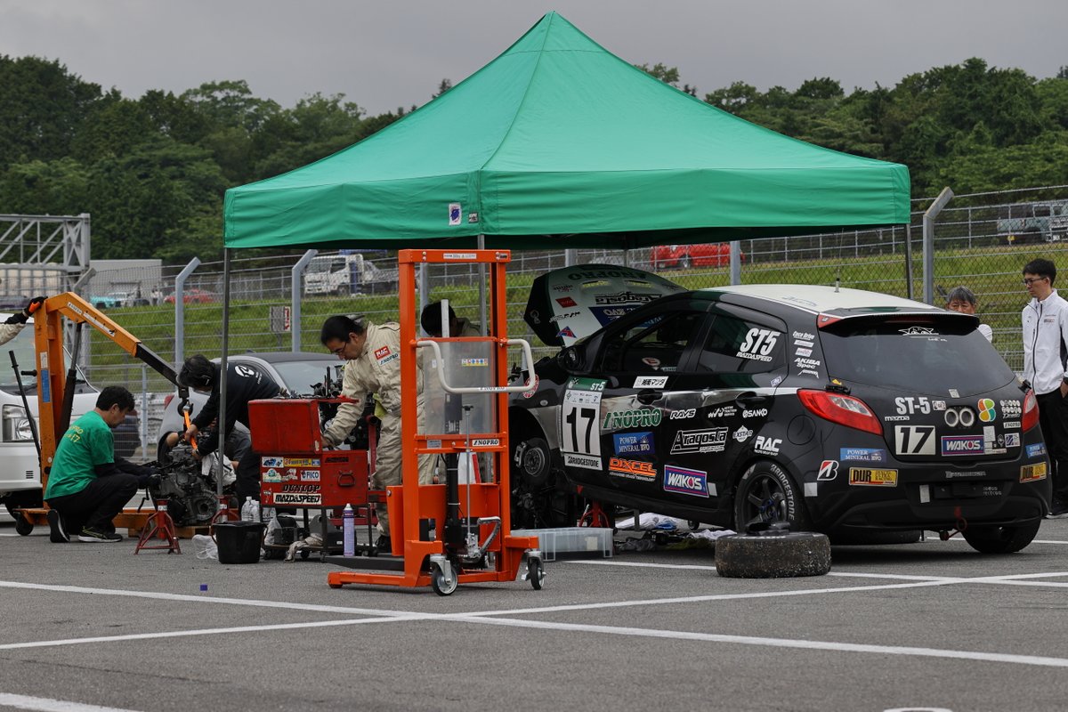 Cyukyuu's tweet photo. スーパー耐久 Rd.3 富士24時間 決勝 その⑦

TEAM NOPRO
DXLアラゴスタNOPRO☆DEMIO 17号車

予選：ST-5F：６位
決勝：ST-5F：３位🥉

#スーパー耐久 #S耐 #富士24H #TEAMNOPRO https://t.co/0EgMBXz8Iv