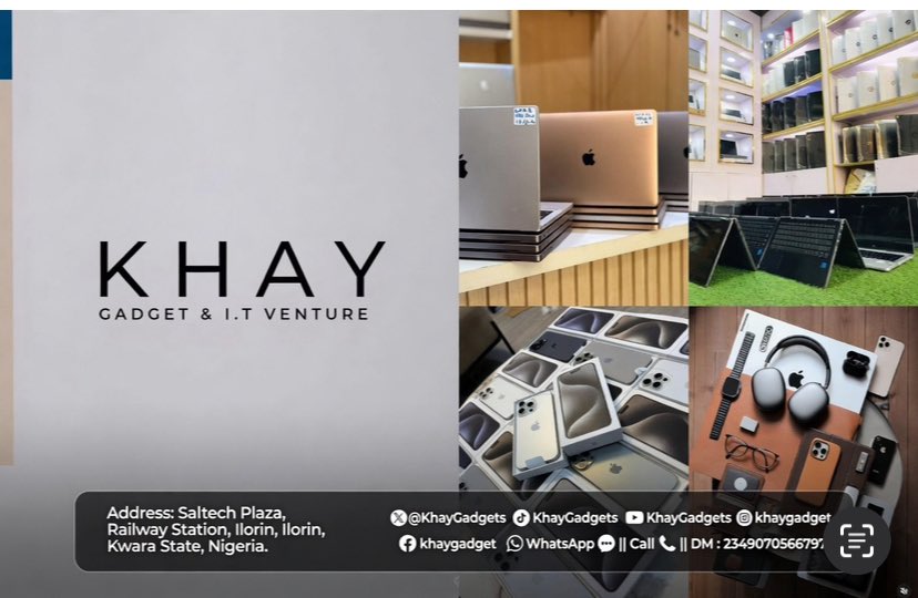 BigKamaldeen's tweet photo. It’s Monday! It’s New Week! — Let’s Make it Worth It!

Shop confidence🕺 with KhayGadgets

📍Saltech Plaza, Railway Station, Ilorin.

DM | Call ☎️ | WhatsApp 💬: 09070566797, to get started!

Quality Tech Products, Affordable Prices.
#KhayGadgets #GadgetNigeria https://t.co/3nRLQvjhvz