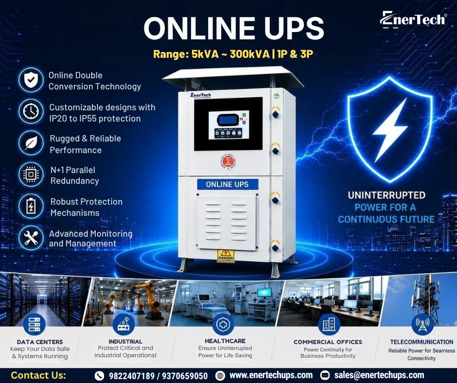 Enertechups_Pun's tweet photo. From heavy industries to critical applications — data centres, industries, healthcare, and commercial offices — EnerTech ensures your systems keep running, no matter the challenge.

+91 9822407189
#WorldOceansDay #WorldOceanDay #NationalBestFriendsDay #UpsyDaisyDay
#BESS #INDU https://t.co/41VynrdEOp