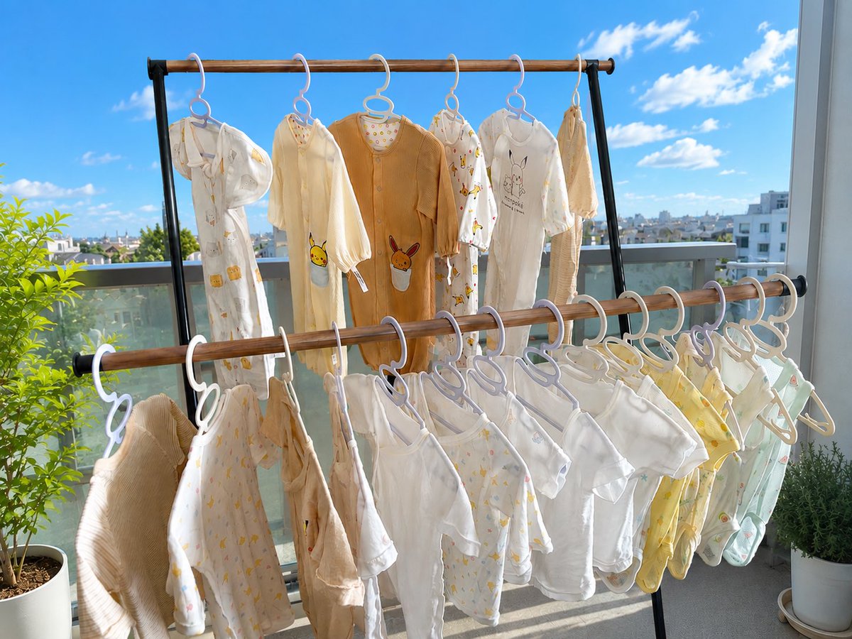 Perfect_Purple_'s tweet photo. 雨止んだからベビー服を水通し
世界一幸せな洗濯物っていうらしい🧺
服がどれもちっちゃい https://t.co/tcaMxWActh
