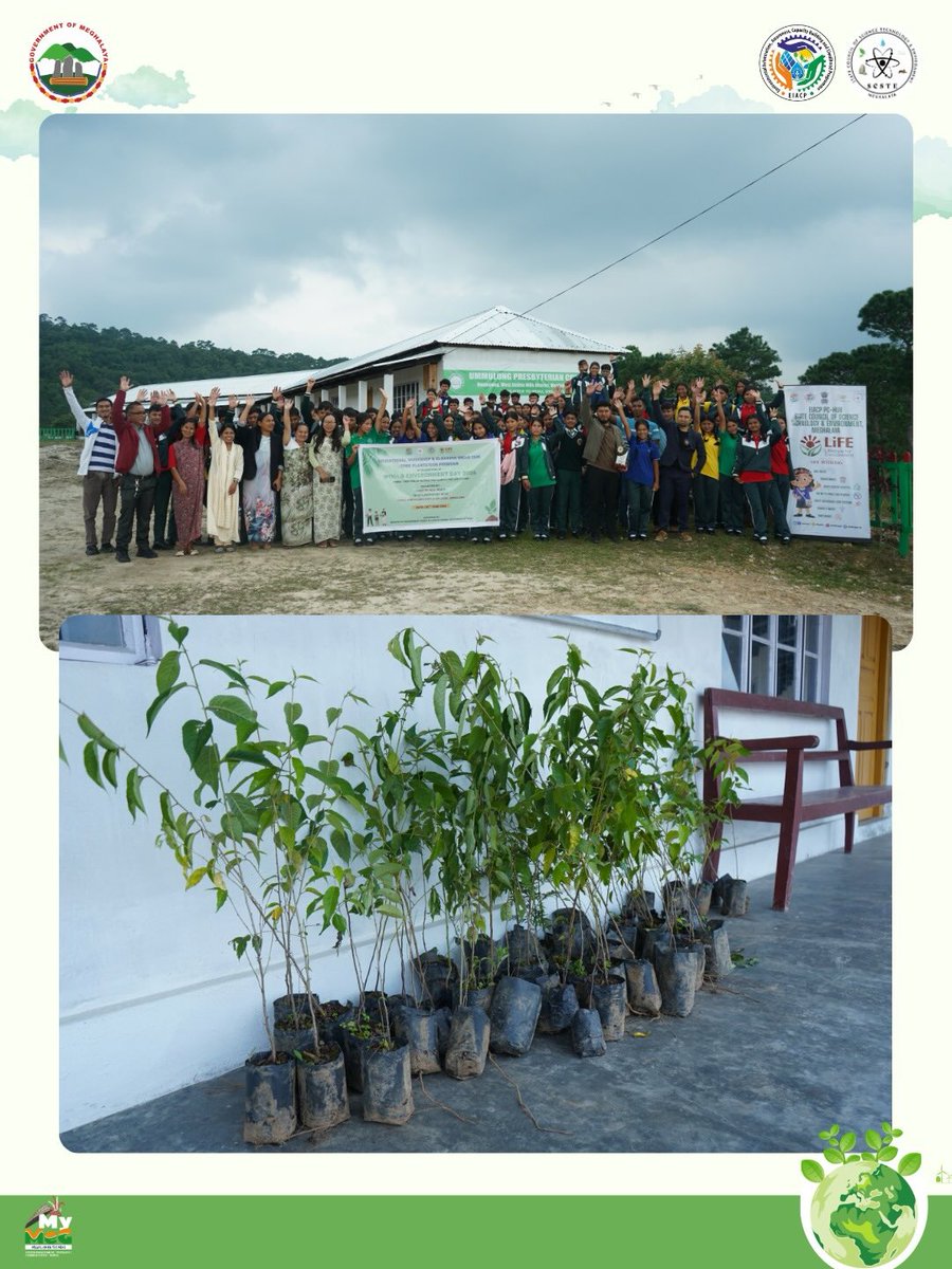 eiacpshillong's tweet photo. World Environment Day 2026 on the theme “Inspired by Nature. For Climate. For Our Future” was observed at Ummulong Presbyterian College.
The program featured thematic talks, awareness sessions, interactive discussions, and a tree plantation drive. https://t.co/sSDeNCsRgK