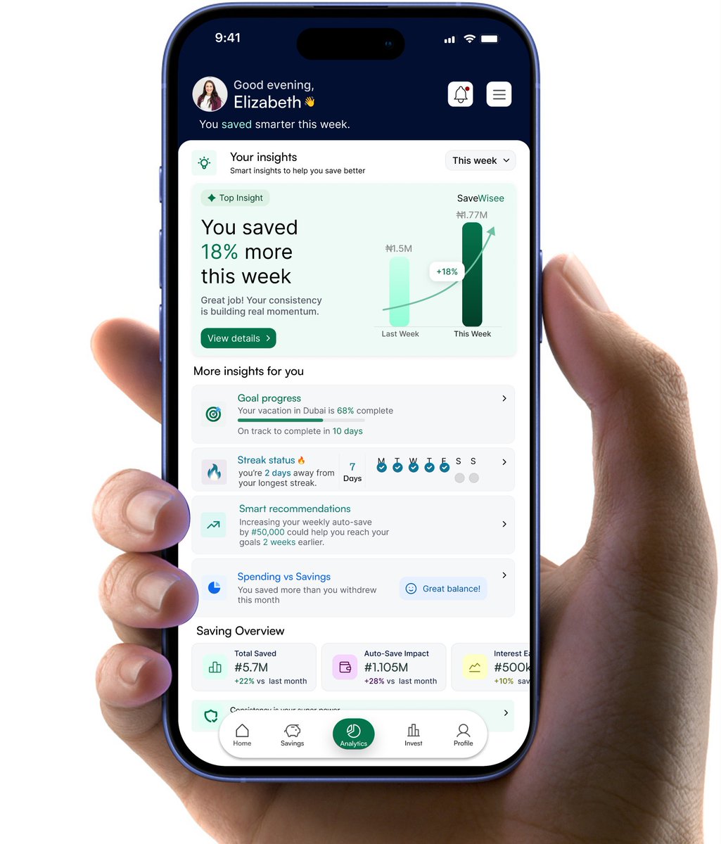 demigodofdesign's tweet photo. I've been quietly building something I genuinely wish existed. Most finance apps stress you out just by opening them. No encouragement. Just numbers staring back at you.  
If you've ever opened your bank app and felt worse after — this one's for you. 💚
#ProductDesign #UIDesign https://t.co/KdkViufRbc