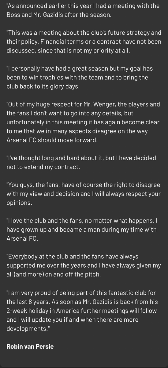 thebottomcorna's tweet photo. I am happy for you Feyernood fans. If you had stood by him and allow him to continue to get rubbish results, the moment he manages to do well, he will start making stupid demands forgetting how you stood by him.

He will then try to use PR to hide the truth and make you the villains and himself the hero. 

He did it with Arsenal. He will do it to anyone.