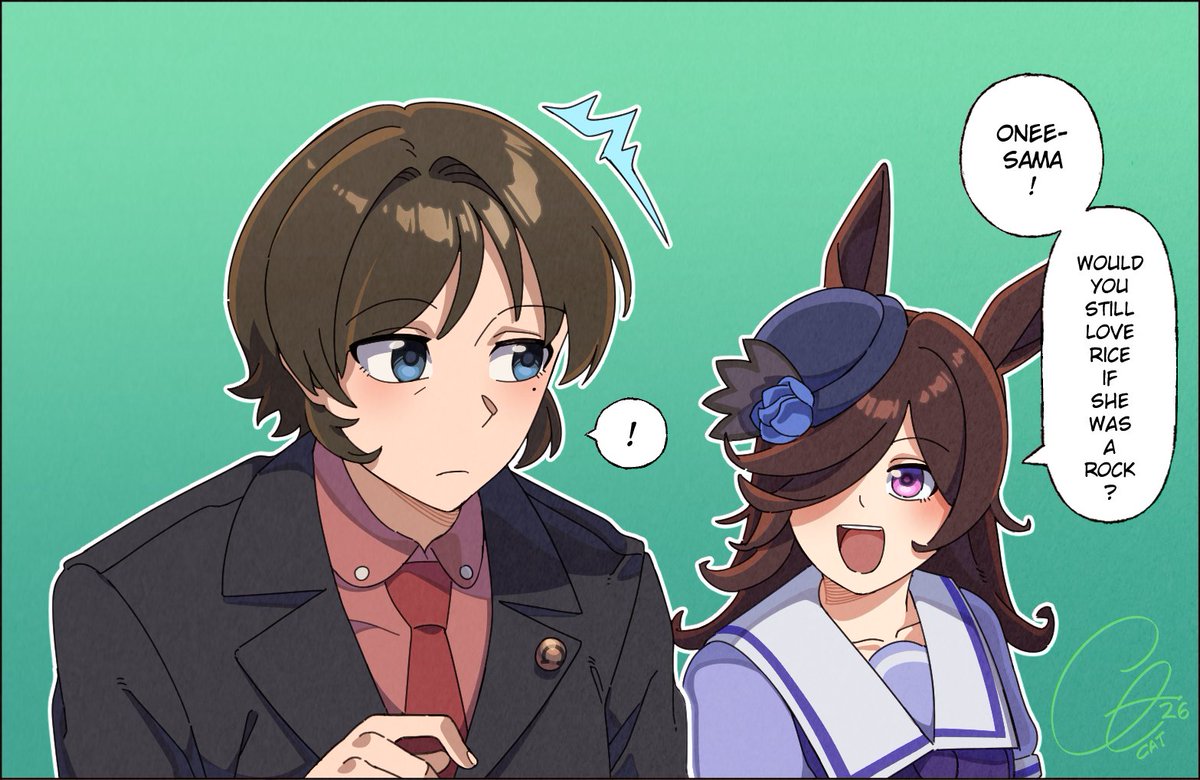 sleepcatz's tweet photo. Would Onee-sama love Rice if she was a rock? (1/2)
#umamusume #ウマ娘 https://t.co/lsqRlfGXiD