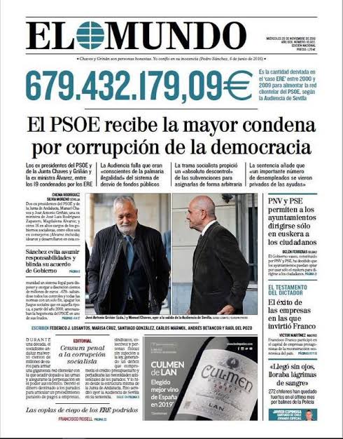 largopipa's tweet photo. @BlueRapsberry_ Sobre todo cuando robaron en Andalucía más de 680 millones de euros y sin pisar ninguno la cárcel y mucho menos devolver un euro fueron indultados via decreto si los indultados hubieran sido de la gurtel o púnica las calles todavía estarían ardiendo https://t.co/Nt5zrTmmpI