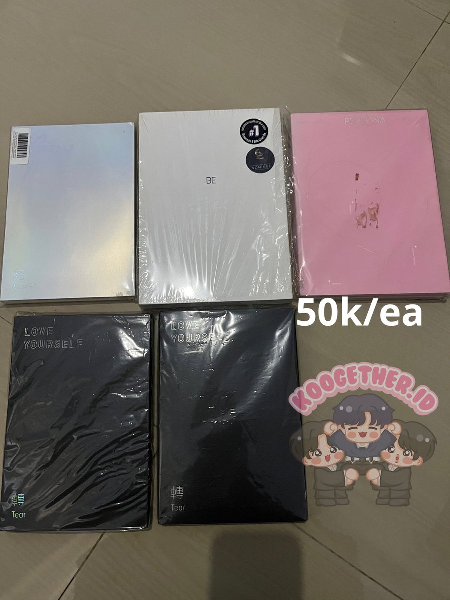 koogether_id's tweet photo. WTS / want to sell album only bts

💸 harga digambar
💌 exc pack &amp; adm 10%
💌 condi by dm

✅️ fullpay/splitpay
✅️ keep with dp
📍dom Cirebon

t. wts album only bts pc namjoon jin suga jhope jimin v jungkook ready ina https://t.co/sa9l4iJDtl