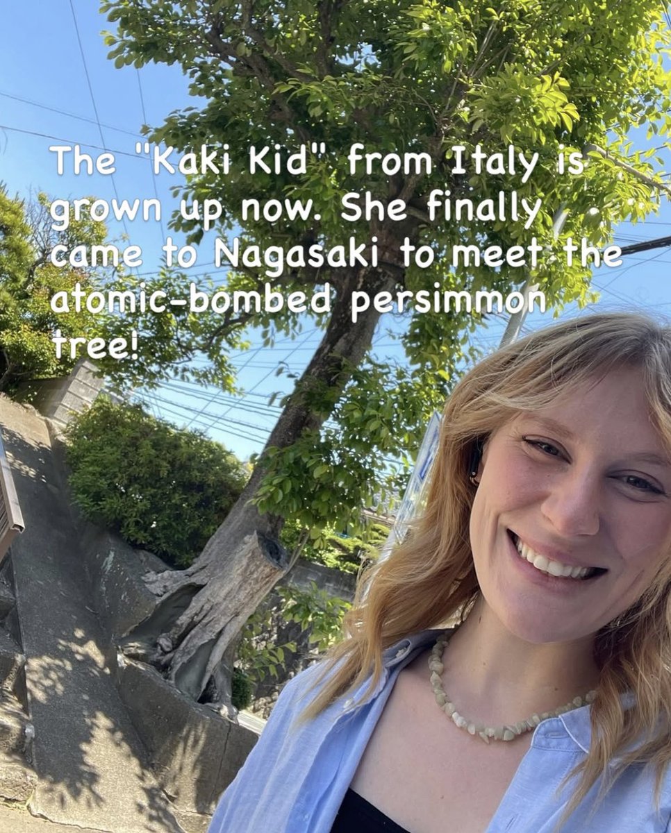 KakiTreeProject's tweet photo. イタリアの「柿の子供」が成長して
ついに長崎にやって来て
原爆の被害を受けた柿の木に
会いに来てくれました！

#柿の木プロジェクト #イタリア🇮🇹 https://t.co/b5WWKz4TqJ
