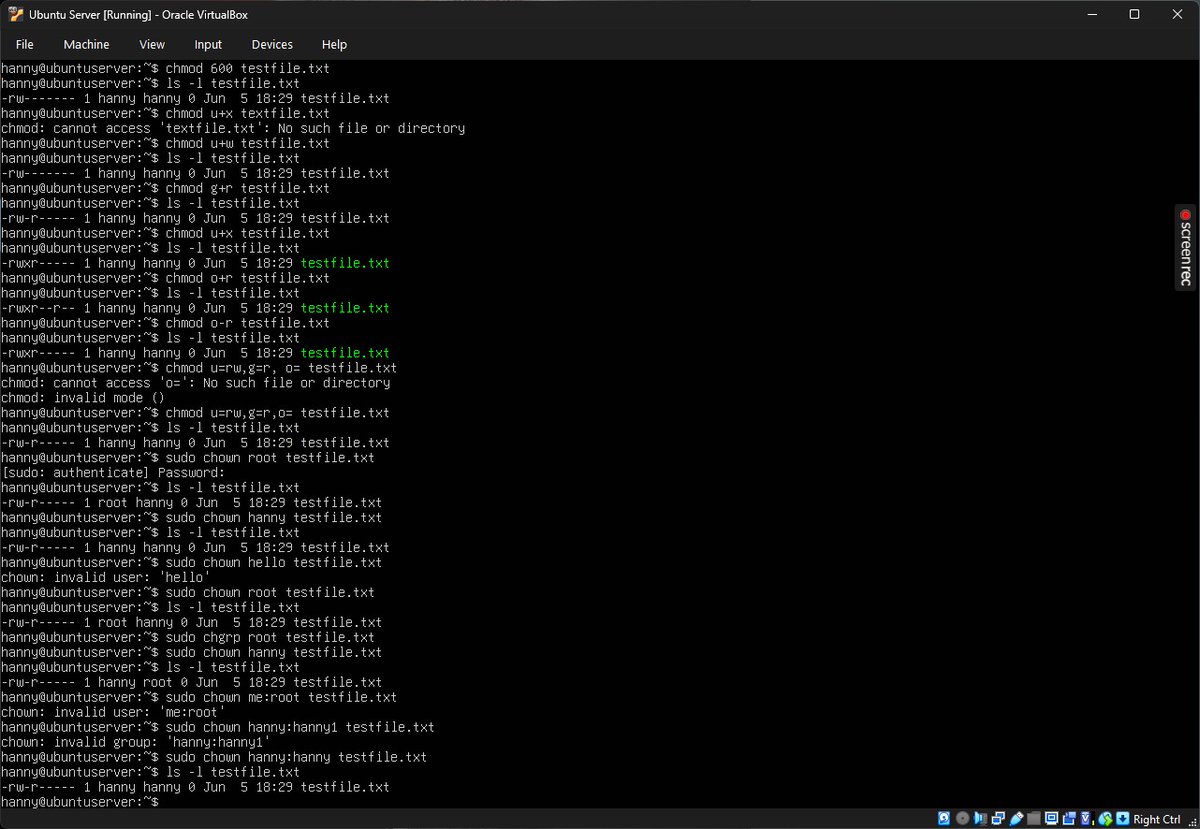 Eshet_Queen's tweet photo. Day 25/30 of the VA Cybersecurity Mentorship Challenge.

Today I got hands-on with Ubuntu and Linux permissions. I practiced commands like ls, chmod, and chown, and learned how file ownership and permissions help secure a system. https://t.co/sarNJuxstV