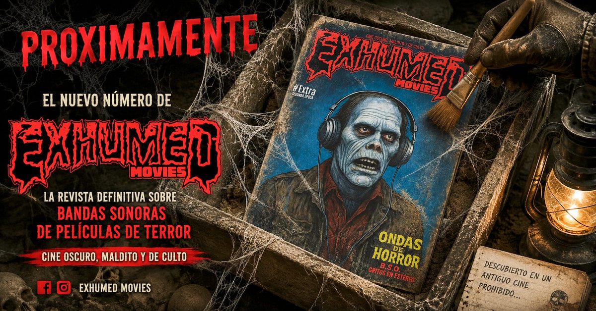 exhumedzine's tweet photo. "Ondas de horror, gritos en estéreo" es una obra imprescindible para los amantes del cine de terror. Editado por Miskatonik Videos y Exhumed, este libro de 92 páginas a todo color recopila 120 bandas sonoras en vinilo , con análisis detallados y portadas en alta resolución. https://t.co/JLAXMP3Wtm
