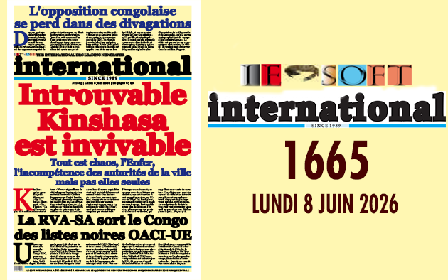 LeSoftOnline's tweet photo. Le Soft International #Congo #RDCongo Le Soft International n°1665 paru ce lundi 8 juin 2026 disponible sur https://t.co/vVEZxXKXfq #SoftInternational
@LeSoftOnline https://t.co/HFOP6stLx8