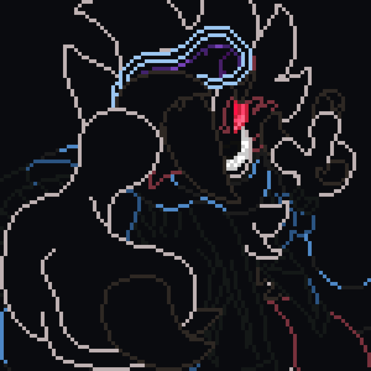 Doomdraws69's tweet photo. My midnight Lycanrock Sona https://t.co/sMrmYBN9Fm