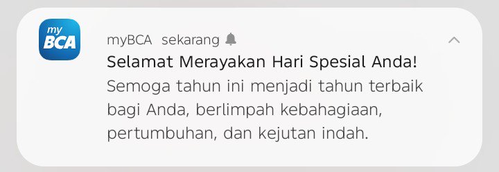 helmcaargloss's tweet photo. notif yg bagus dari BCA cuma ini🥹 https://t.co/7dtjqfJtR0