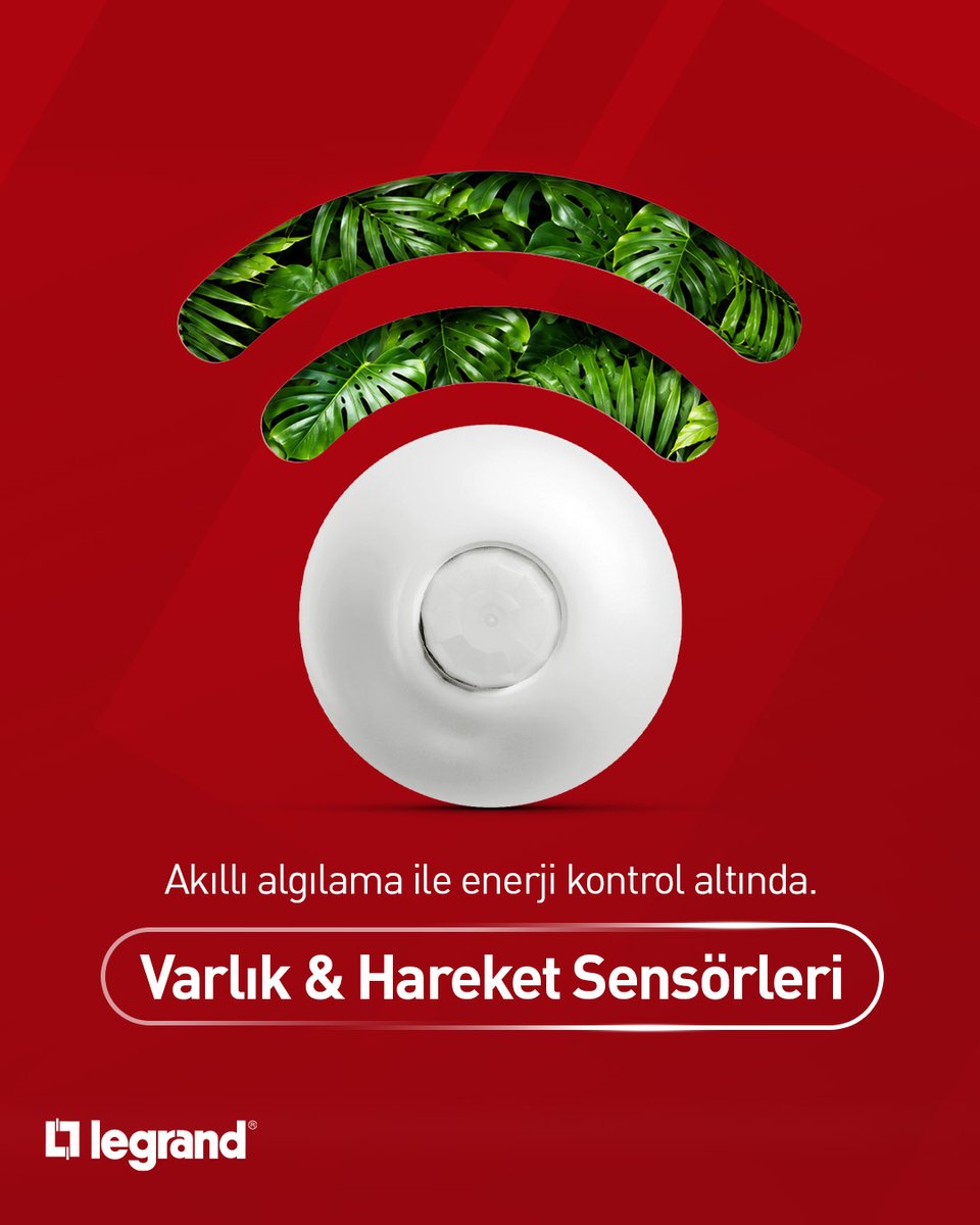 Legrand_Turkiye's tweet photo. Legrand Varlık &amp; Hareket Sensörleri, bulunduğunuz alanı analiz ederek aydınlatmayı otomatik şekilde yönetir, gereksiz enerji tüketimini azaltırken yaşam alanlarında daha konforlu bir deneyim sunar. 

#Legrand #LegrandTürkiye #VarlıkHareketSensörleri https://t.co/k0ZsnO6JHY