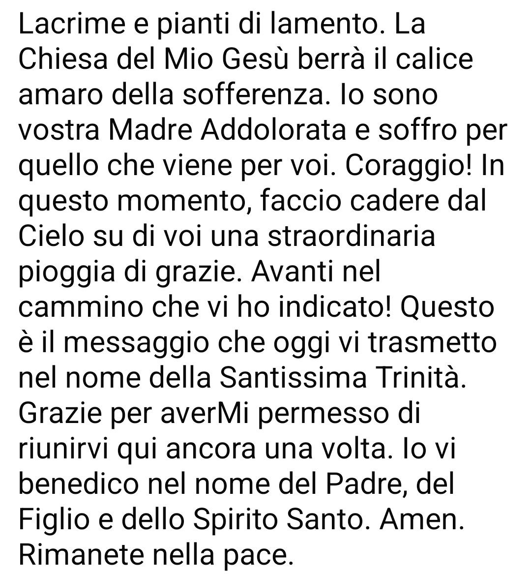 antonaccigabria's tweet photo. URGENTISSIMO MESSAGGIO DELLA MADONNA AL MONDO!!! (ASCOLTATELA) "ANGUERA" 06/06/2026 🙏🙏🙏 https://t.co/hUSL6pwO6q