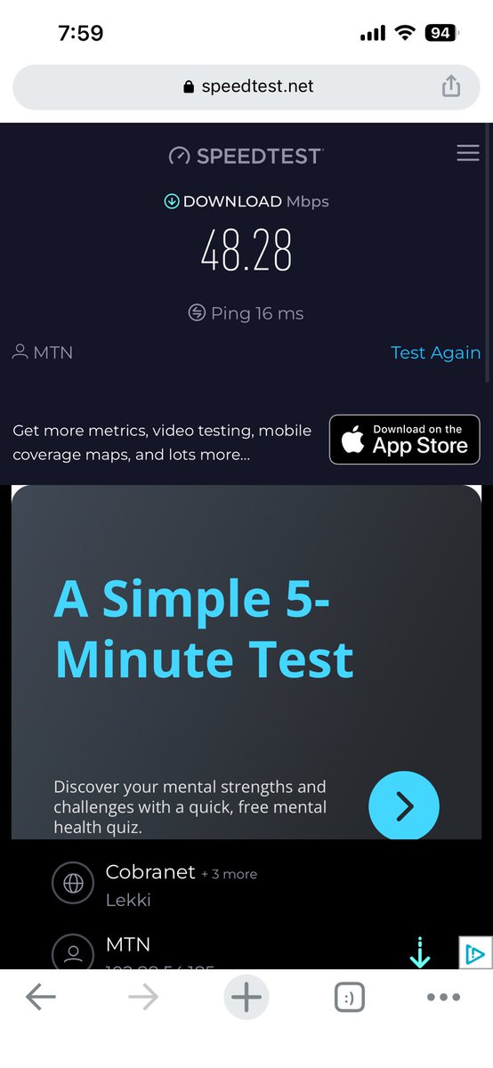 Olaw4le's tweet photo. @Mohisah007 @BlackHammer0_ @offshoda Lmao
Paid for 50mbps https://t.co/9dusjh9ty0