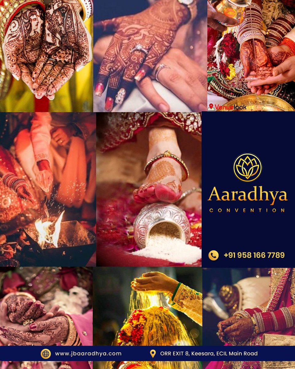 JBAaradhyaCC's tweet photo. Every ritual tells a story. Every detail carries a blessing. ✨
From intricate mehendi to sacred vows around the fire, a wedding is more than a celebration—it’s the beginning of a lifetime journey. 💍❤️

#WeddingVenue #IndianWedding #WeddingCeremony #BrideGoals #MehendiMagic https://t.co/A293HovgB2
