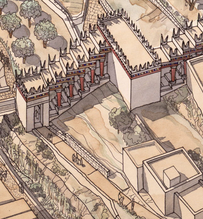 JCGolvin's tweet photo. Du 8 au 19 juin 2026, la boutique vous propose cette représentation de "Cnossos, le palais (Grèce)" par Jean-Claude Golvin. ⚒️

Imprimé sur commande, le dessin est au format paysage et proposé dans les dimensions 90 x 64 cm. https://t.co/l1FLqigo3j